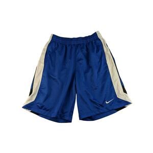 Mens Nike Basketball Athletic Shorts Size M Blue & White Swoosh 14.5W 9.5 Inseam